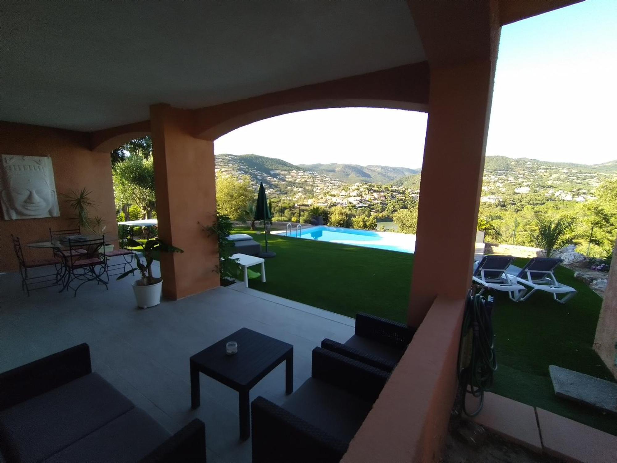 Superbe Bas De Villa 80 M2 Piscine Privee Reservee Aux Vacanciers Avec Vue Magnifique 6 Couchages Ла-Лонд-ле-Мор Экстерьер фото